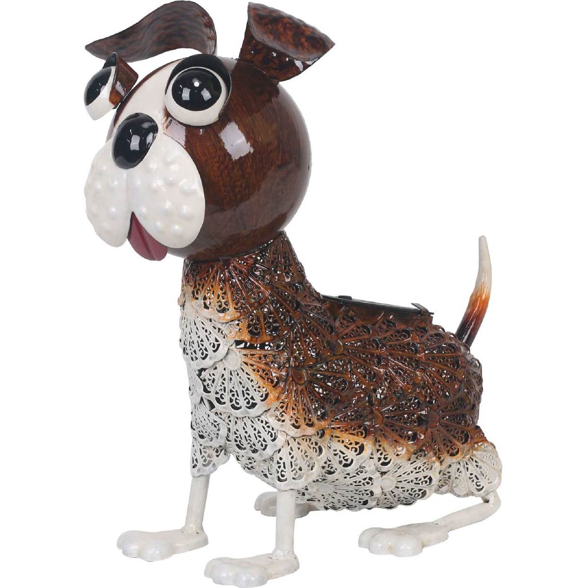 Green Gardener Solar Metal Dog Boxer