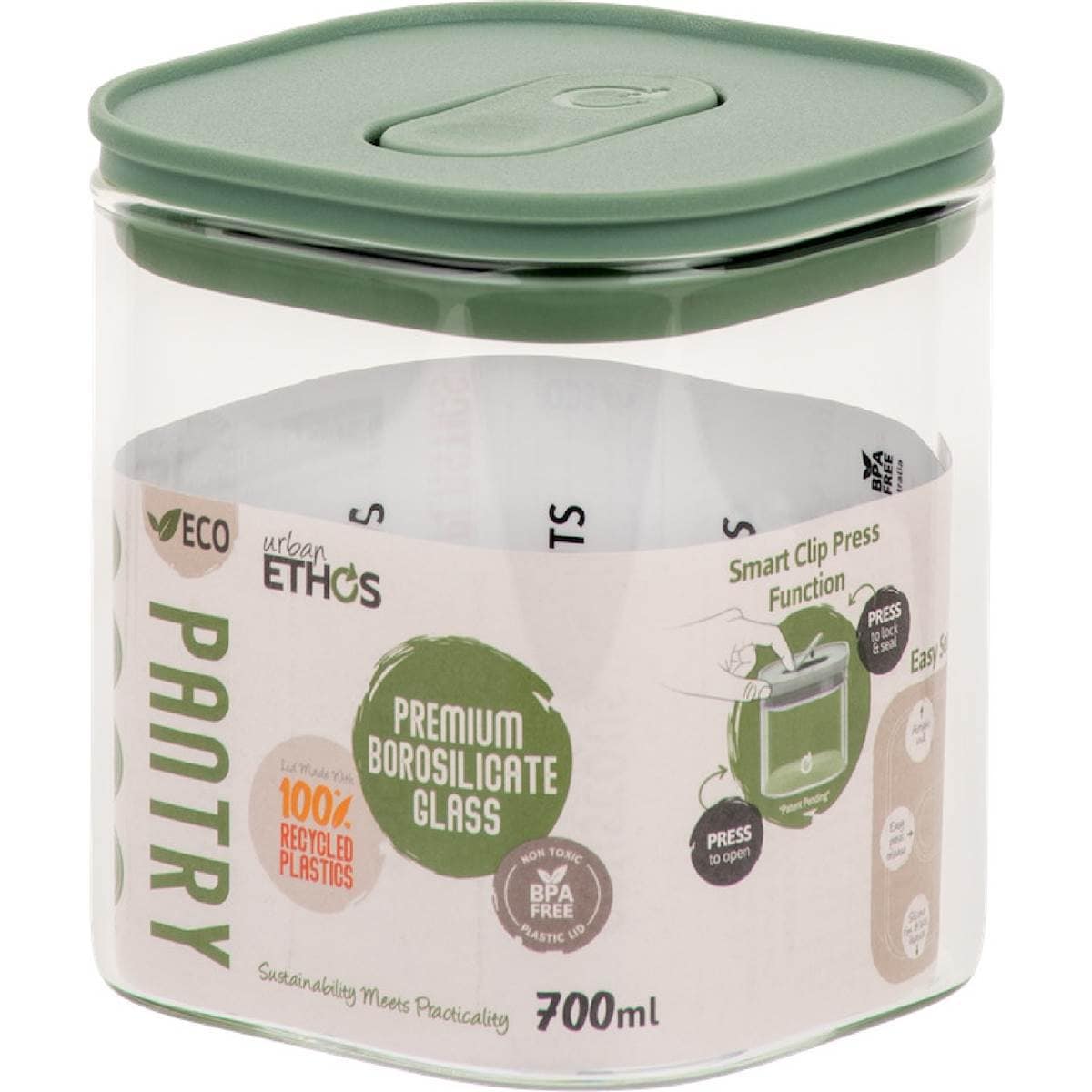 Urban Ethos Glass Pantry Canister 700mL each