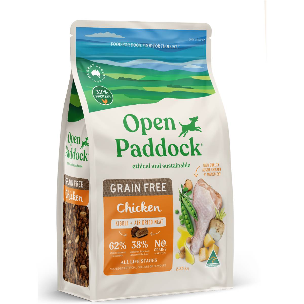 Open Paddock Grain Free Chicken Dry Dog Food 2.25kg – Woolworths