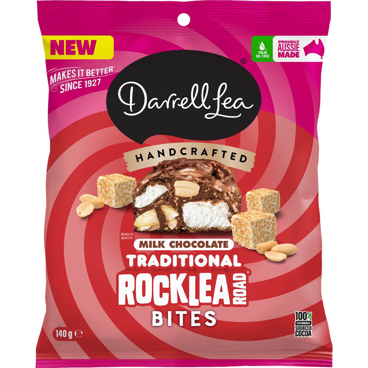 Darrell Lea Rocklea Road Milk Chocolate Bites 140g