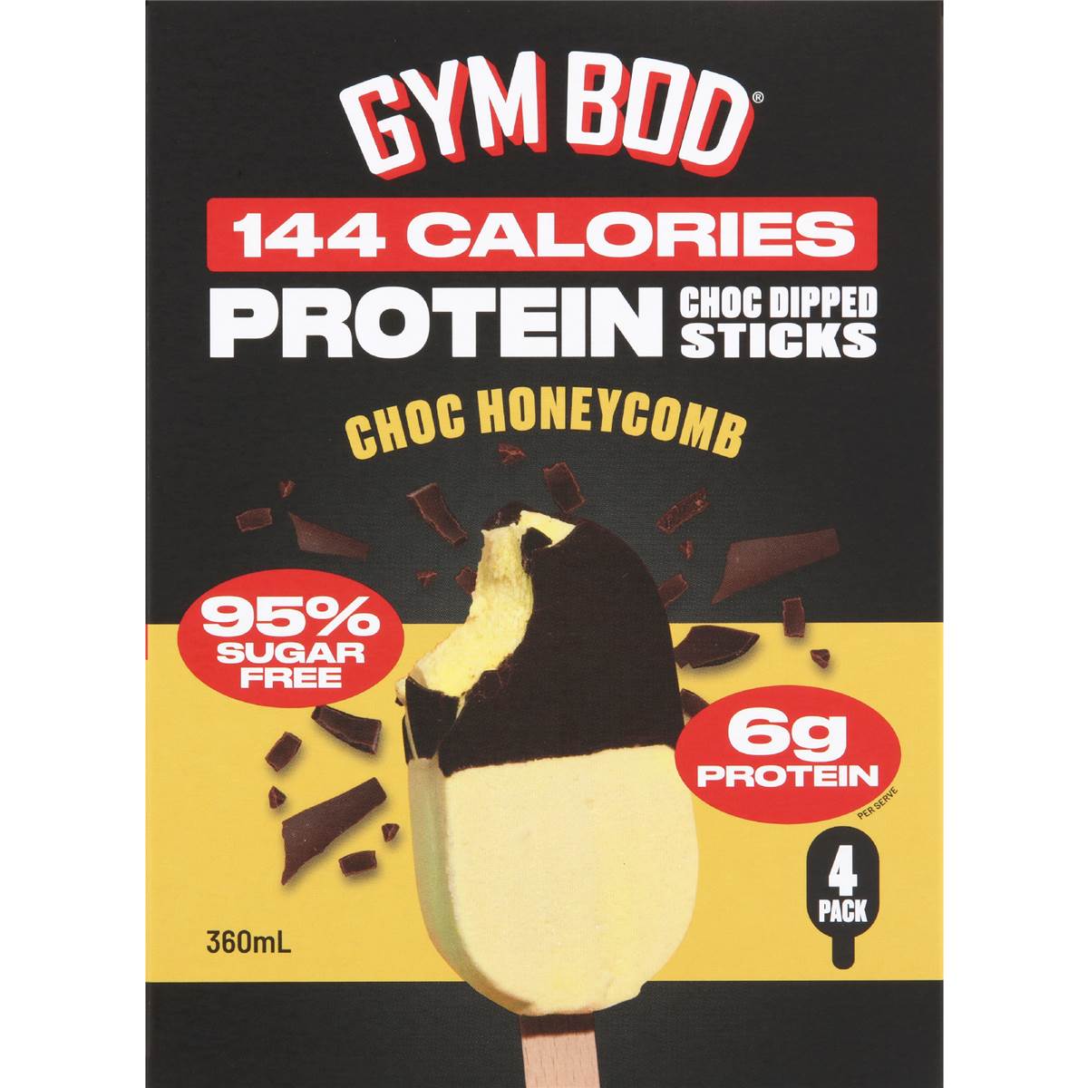GYMBOD Protein Dessert Sticks Choc Honeycomb
