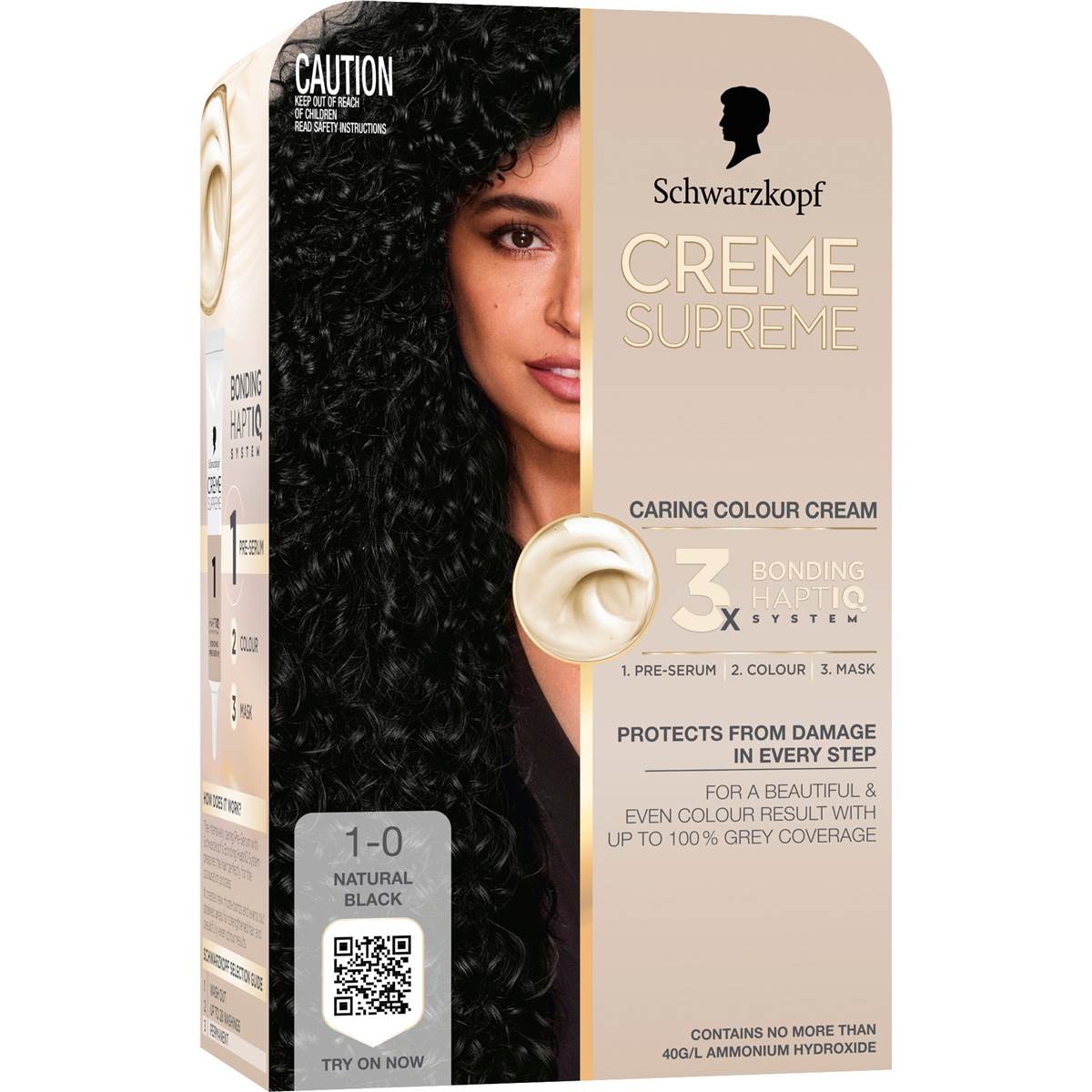 Schwarzkopf Creme Supreme 1-0 Natural Black Hair Dye each – Woolworths