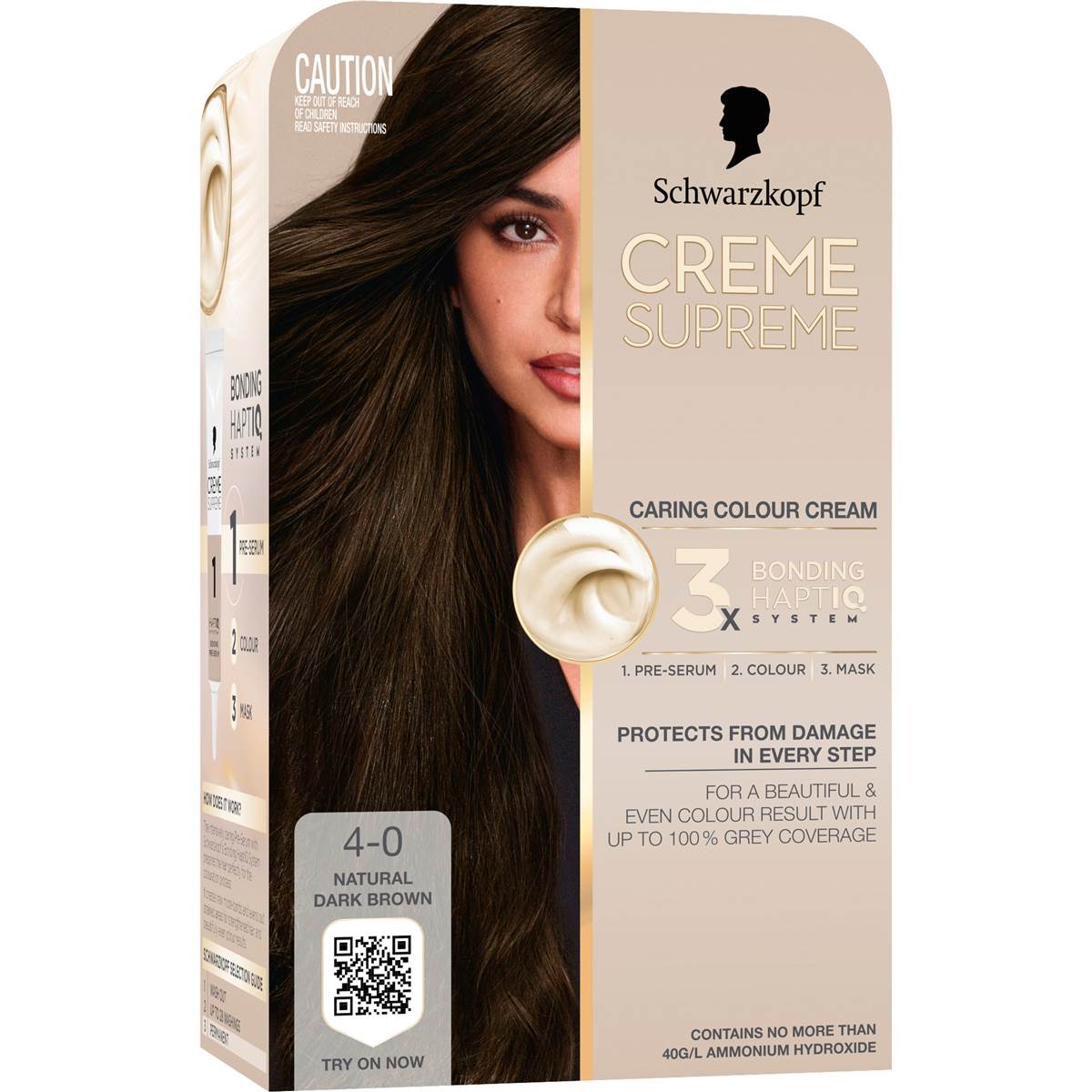 Schwarzkopf Creme Supreme 4-0 Natural Dark Brown Hair Dye each – Woolworths