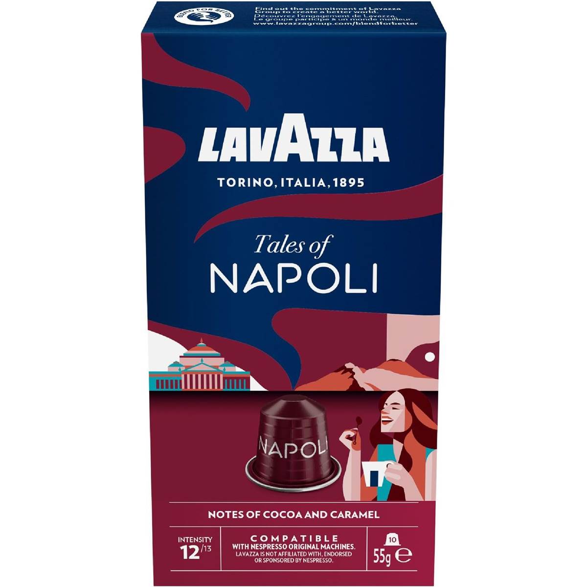 Lavazza Tales Of Italy Napoli Coffee Pods Nespresso Compatible 10 pack