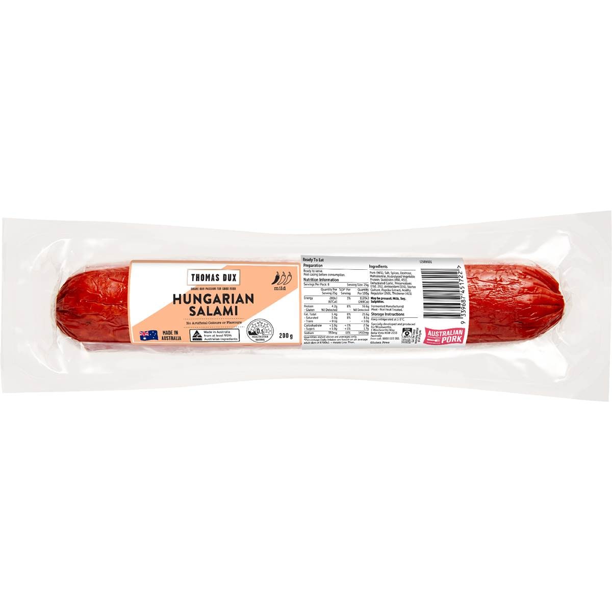 Thomas Dux Hungarian Salami 200g