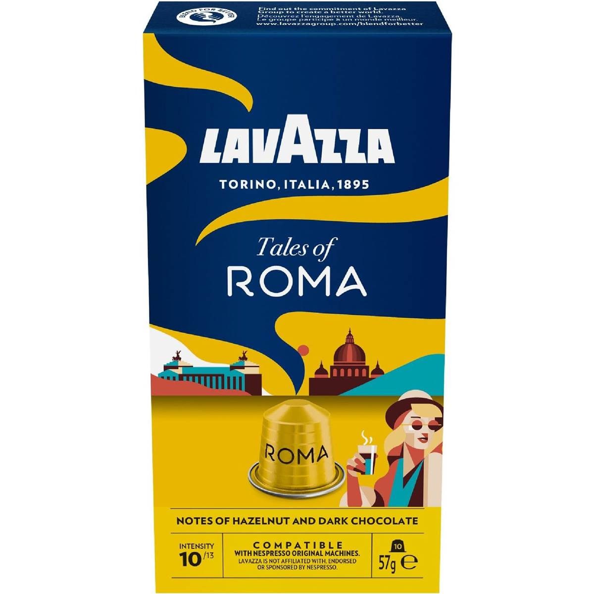 Lavazza Tales Of Italy Roma Coffee Pods Nespresso Compatible 10 pack