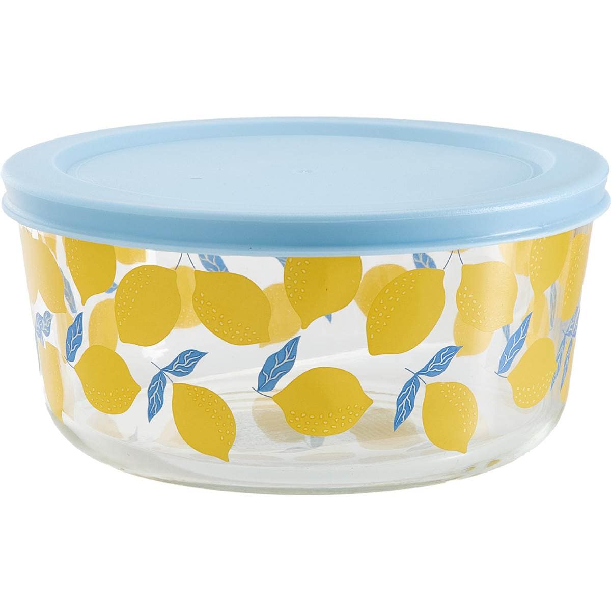 Mint Lemon Glass Container Large