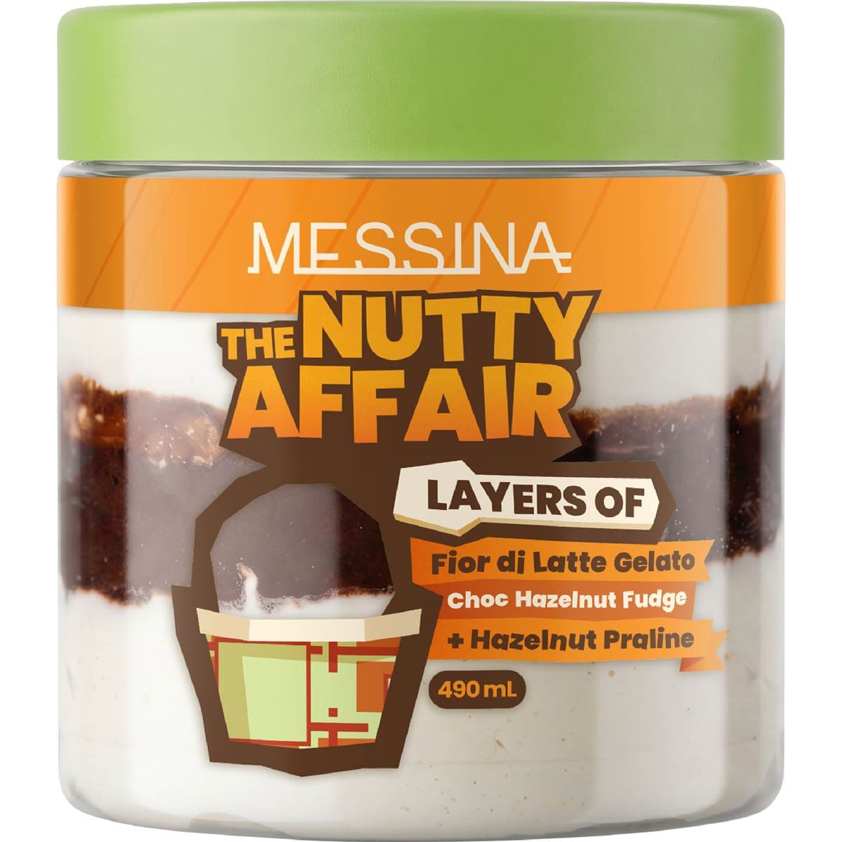 Messina The Nutty Affair Layered Gelato 490mL
