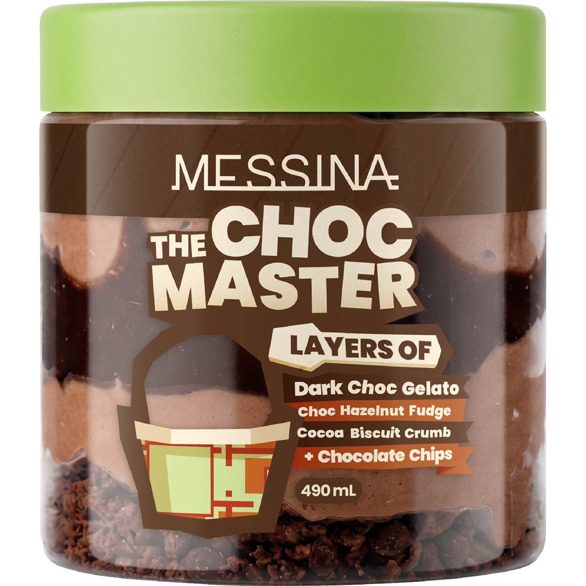 Messina The Choc Master Layered Gelato 490mL
