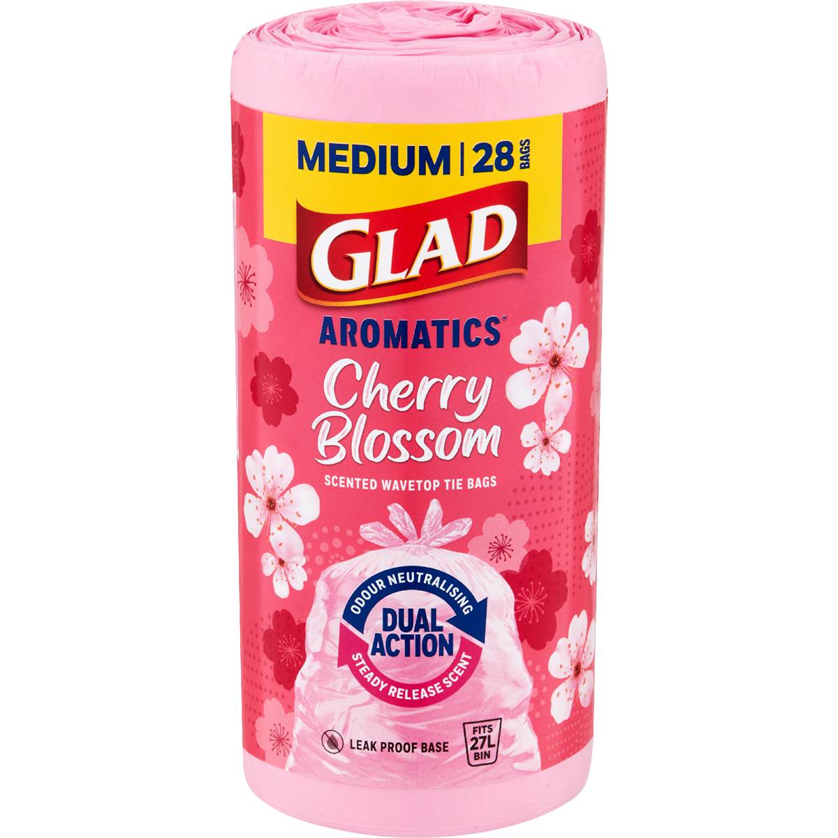 Glad Aromatics Cherry Blossom Medium Kitchen Tidy Bags 28 pack