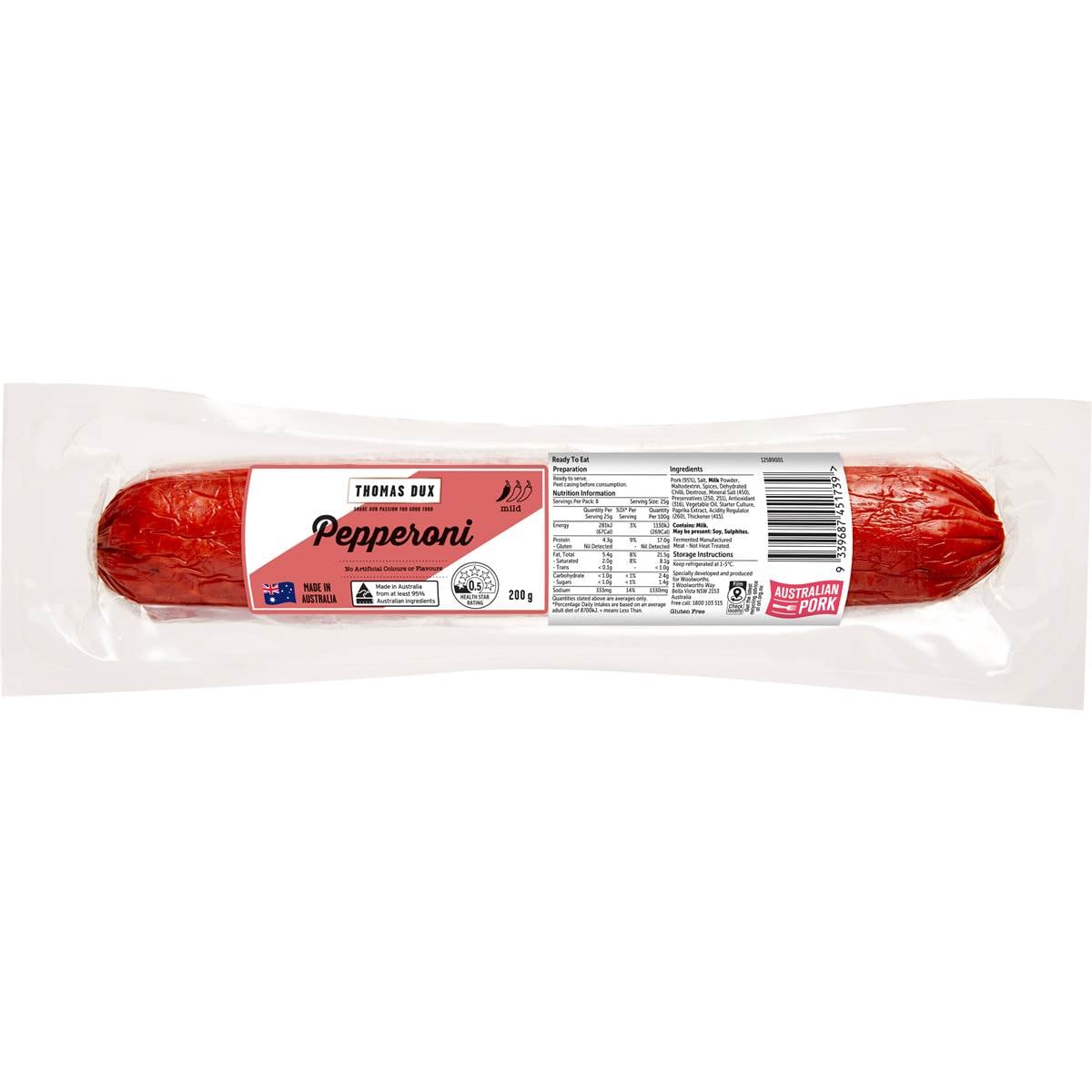Thomas Dux Pepperoni 200g