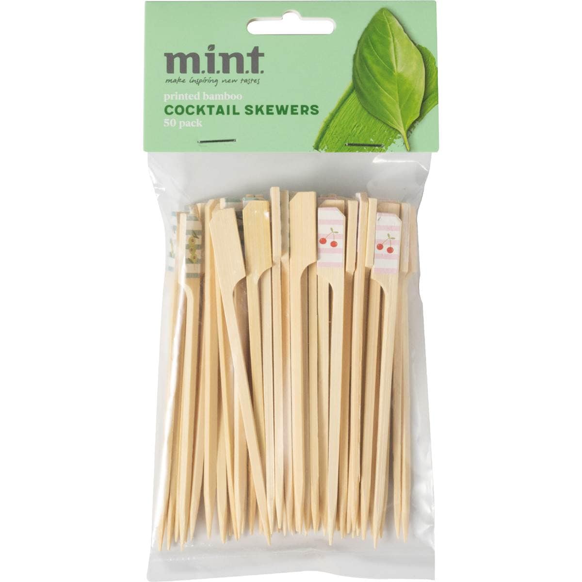 MINT Printed Cocktail Skewers 50 pack