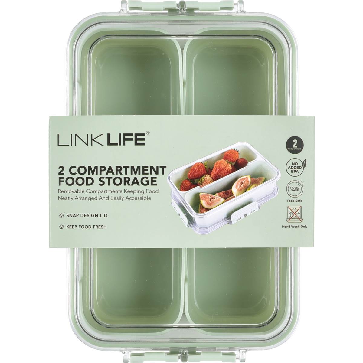 Link Life 2 Compartment Food Storage Container