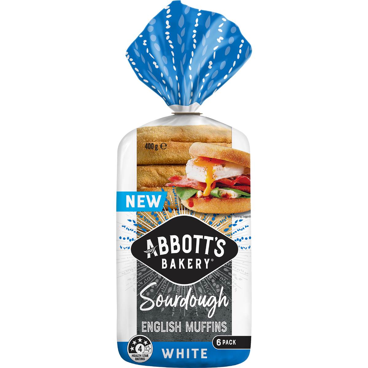Abbott's Bakery Sourdough English Muffins White 6 pack
