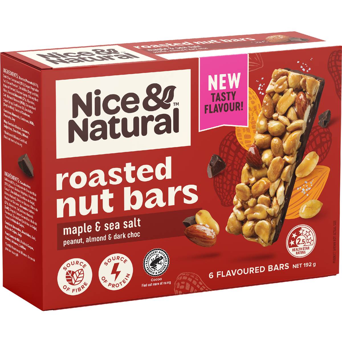 Nice & Natural Roasted Nut Bar Maple & Sea Salt 6 pack