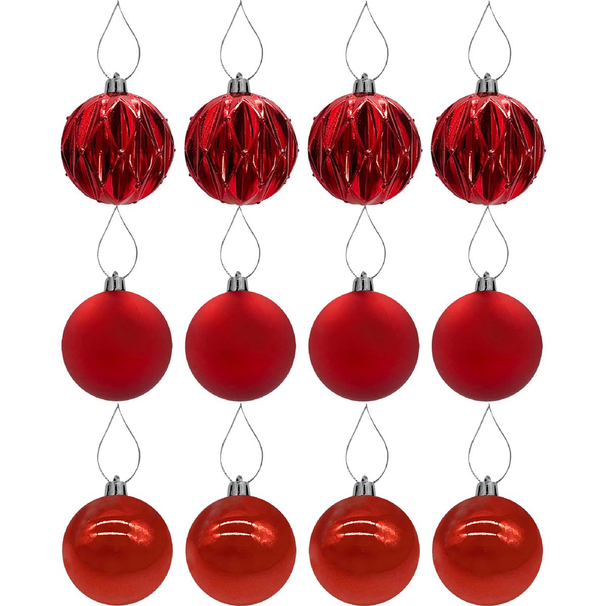 Christmas 60mm Baubles Red