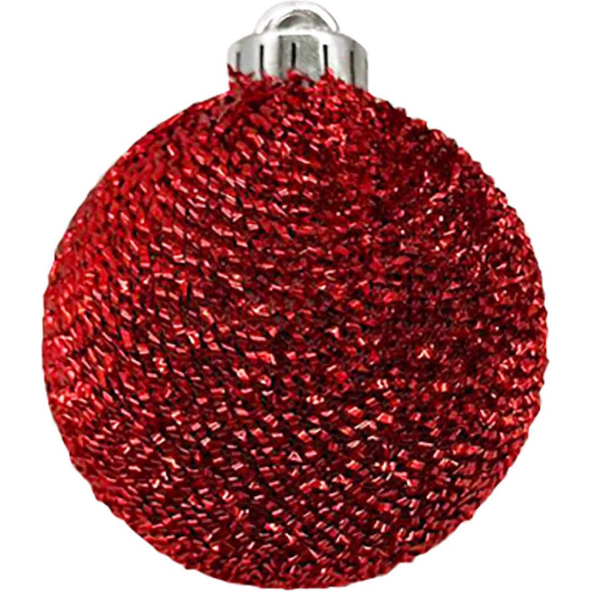 Christmas Baubles 80mm Red