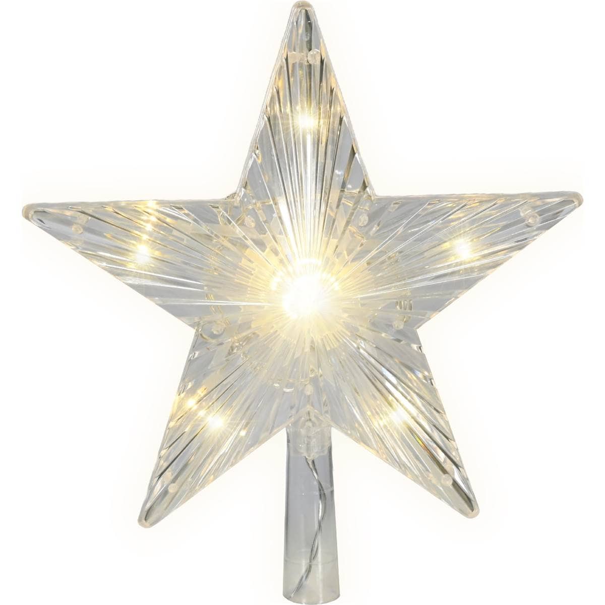 Mirabella Glowing Star Tree Topper 10 Warm White LEDs