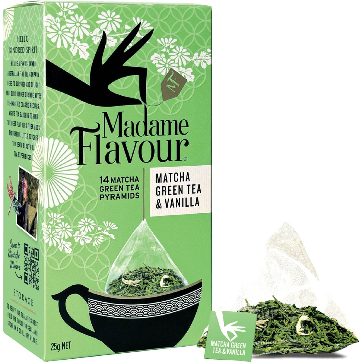 Madame Flavour Matcha Green Tea & Vanilla Tea Bags