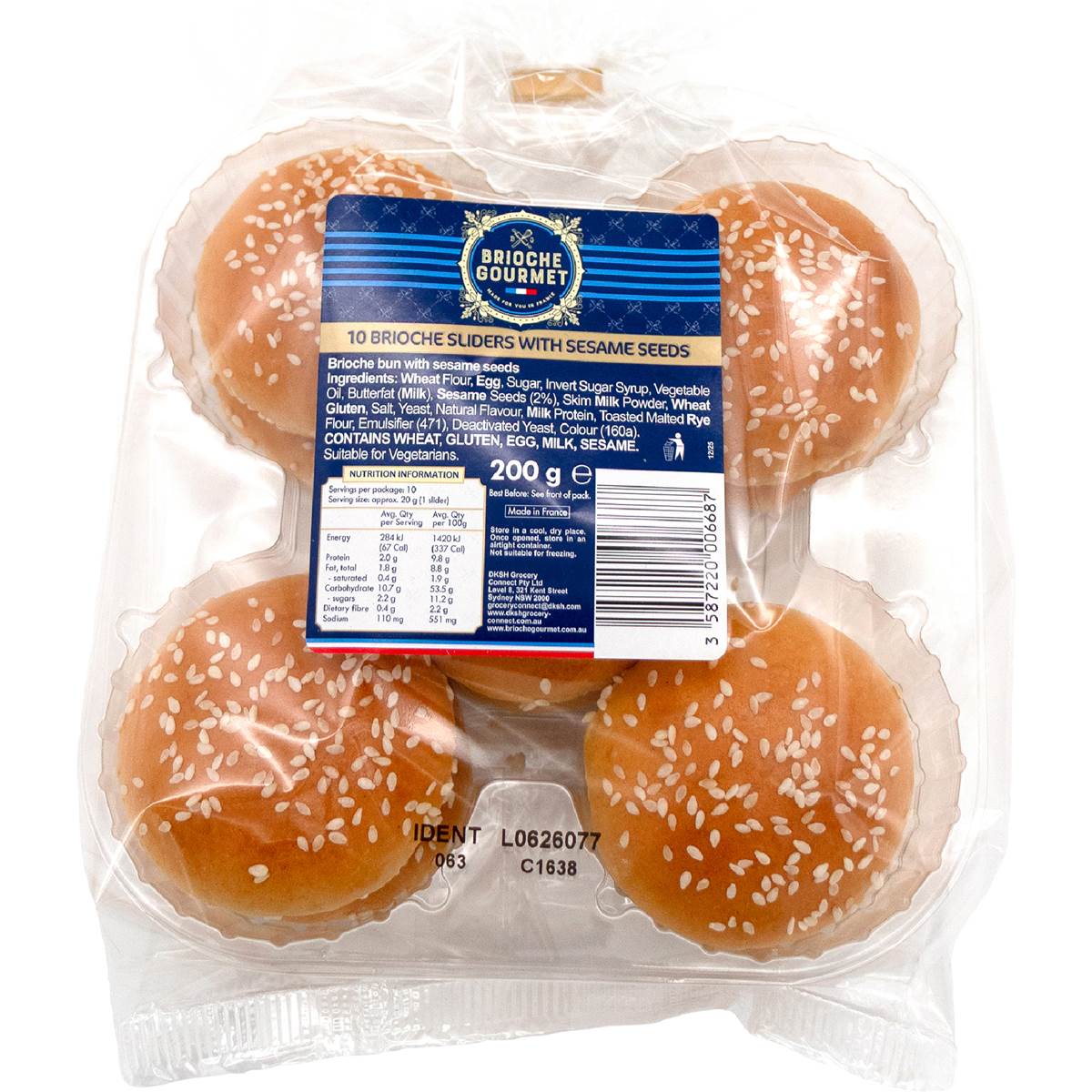 Brioche Gourmet Slider Buns With Sesame Seeds
