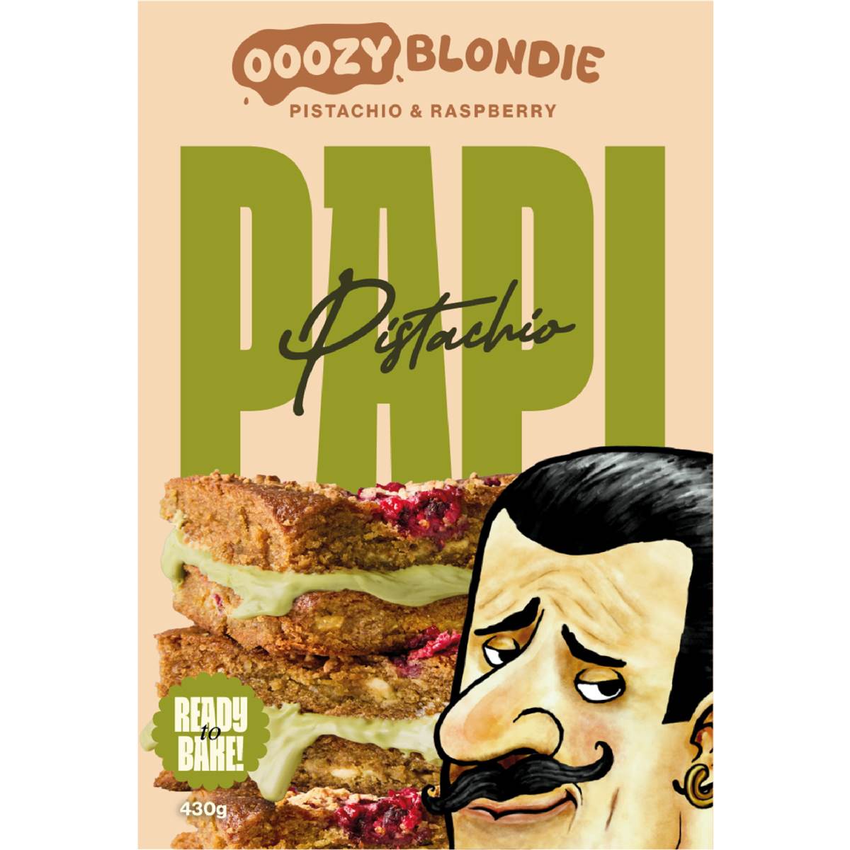 Pistachio Papi Ooozy Blondie Raspberry & Pistachio