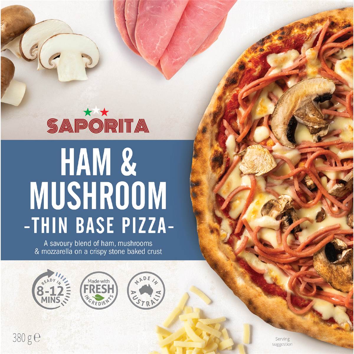 Saporita Ham & Mushroom Pizza