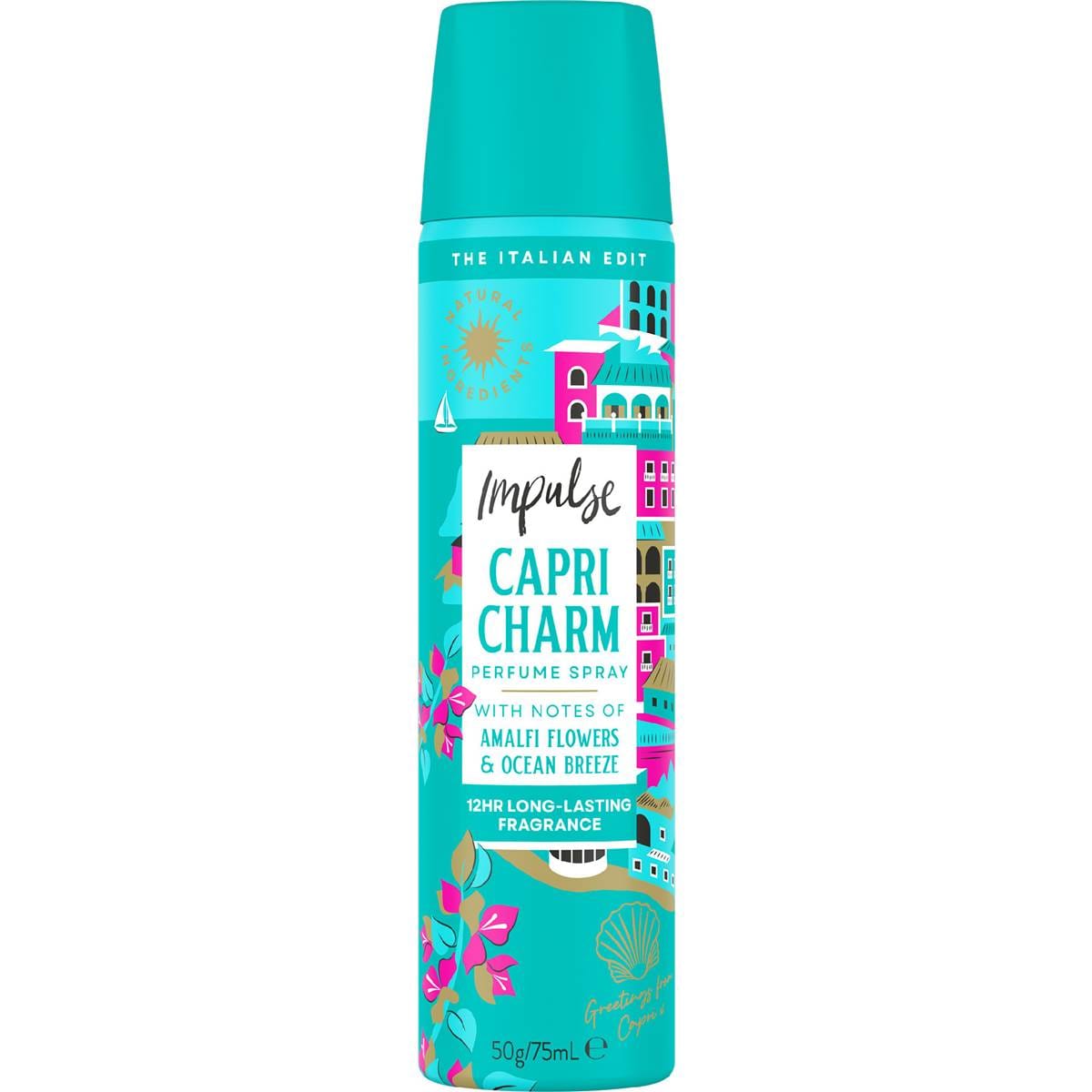 Impulse Perfume Spray Capri Charm 75mL