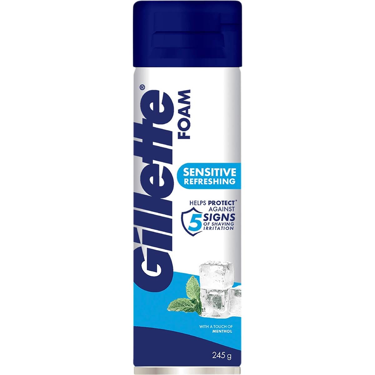 Gillette Sensitive Refreshing Shave Foam 245g