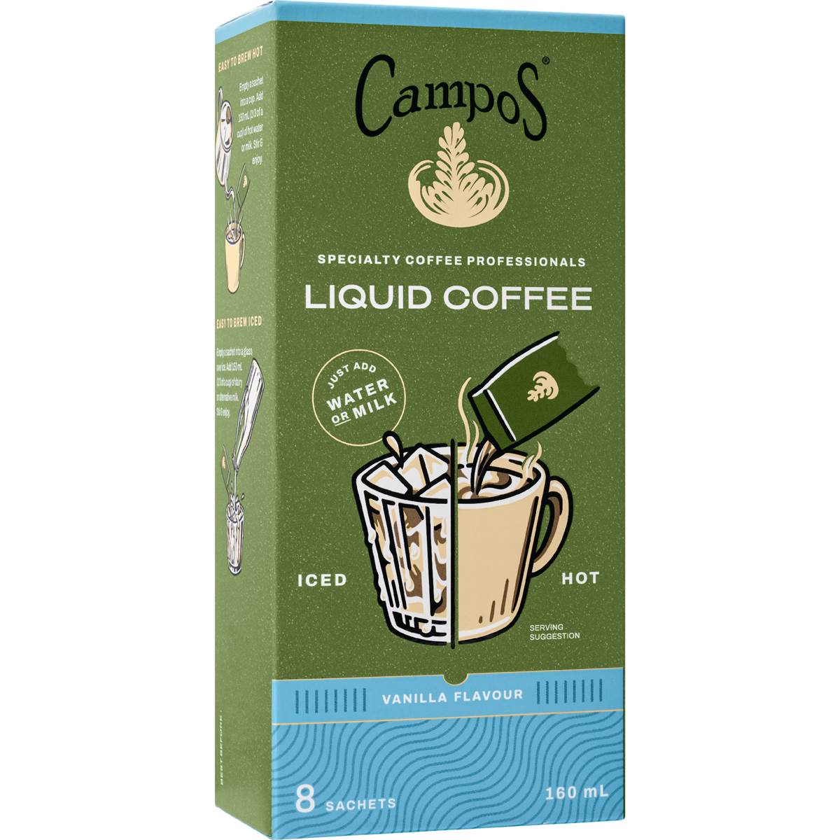Campos Liquid Coffee Sachets Vanilla
