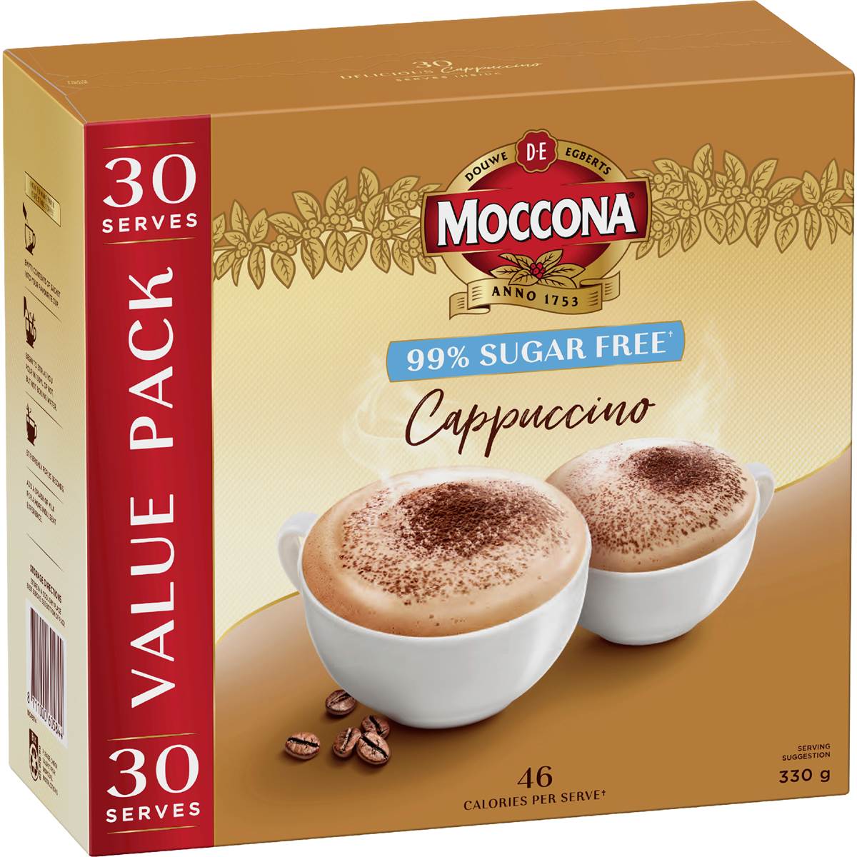 Moccona 99% Sugar Free Cappuccino Sachets