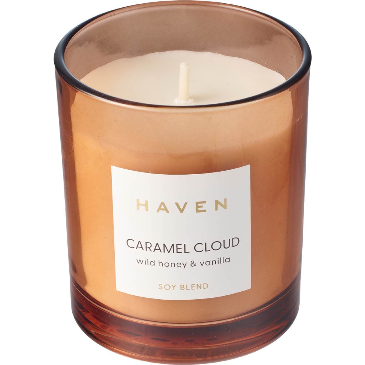 Haven 1 Wick Soy Candle Caramel Cloud