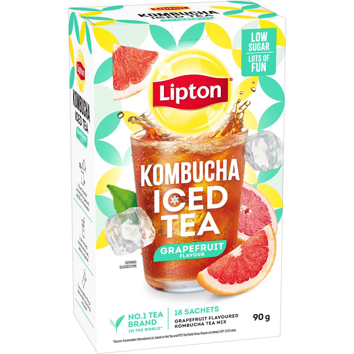 Lipton Grapefruit Kombucha Iced Tea Sachets