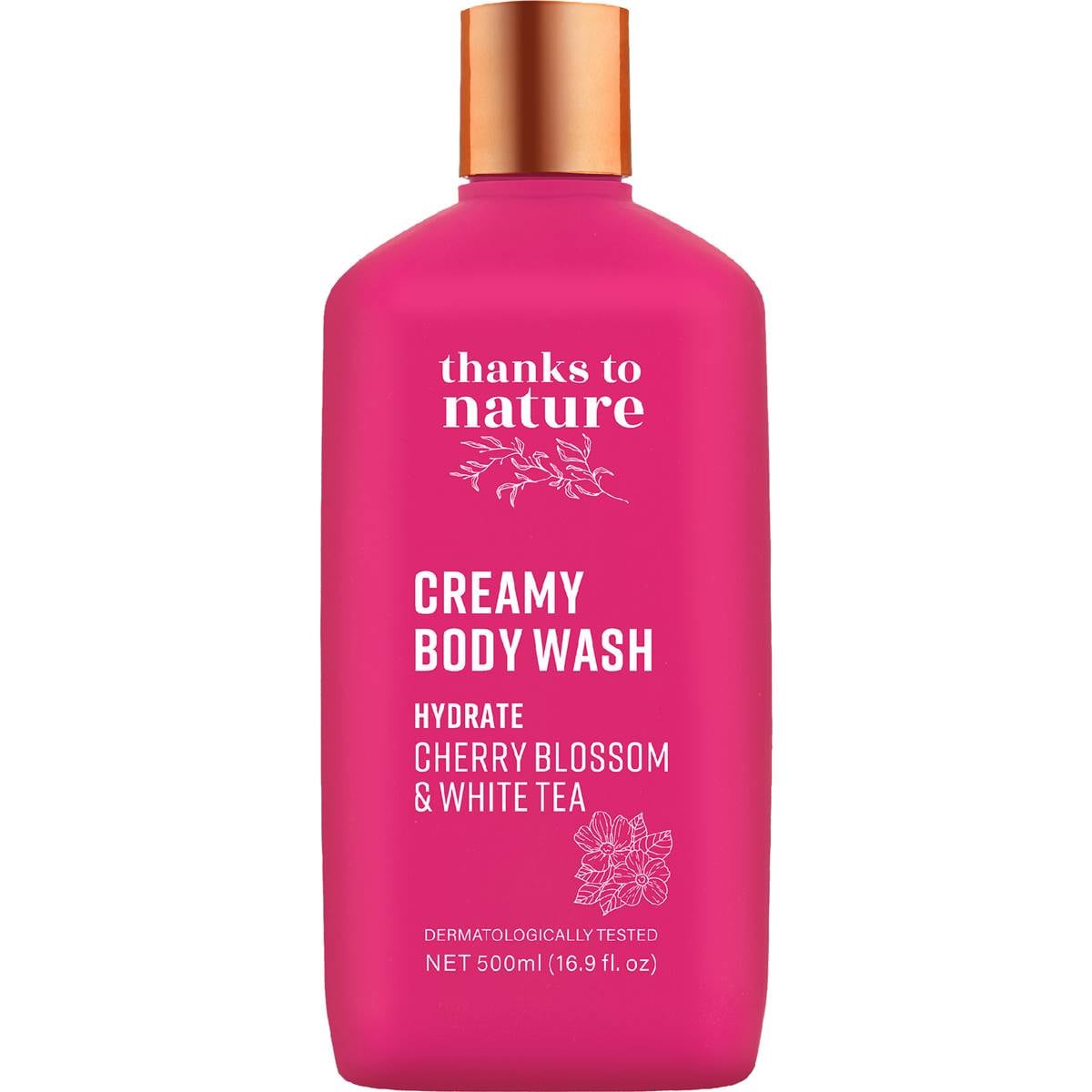 Thanks To Nature Creamy Body Wash Hydrate Cherry Blossom & White Tea 500mL