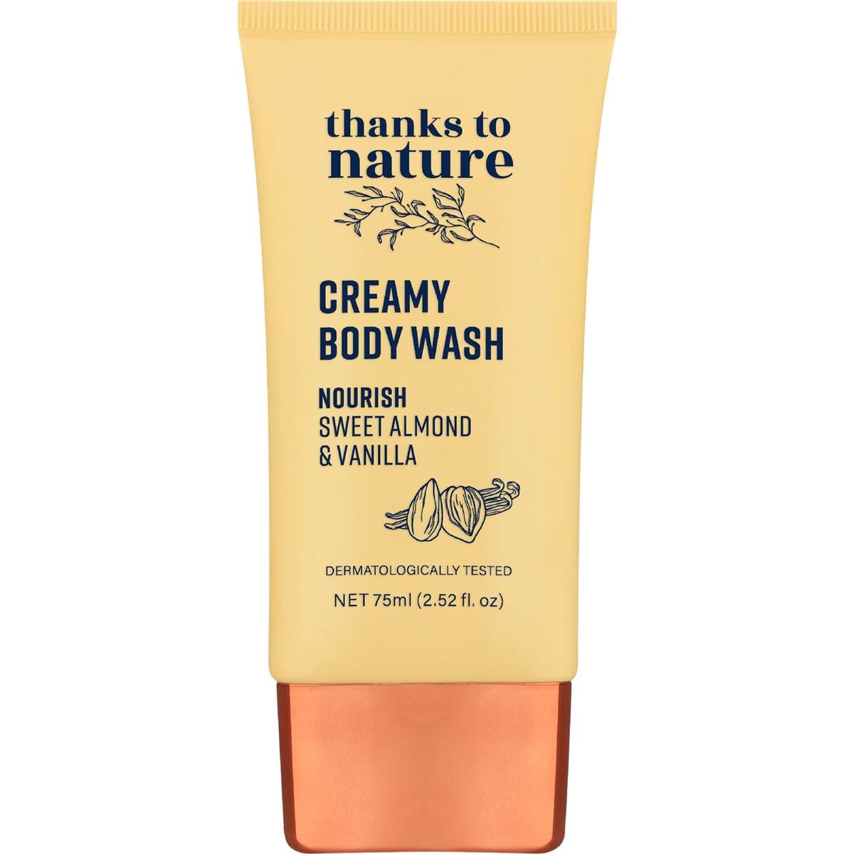 Thanks To Nature Creamy Body Wash Nourish Sweet Almond & Vanilla Mini