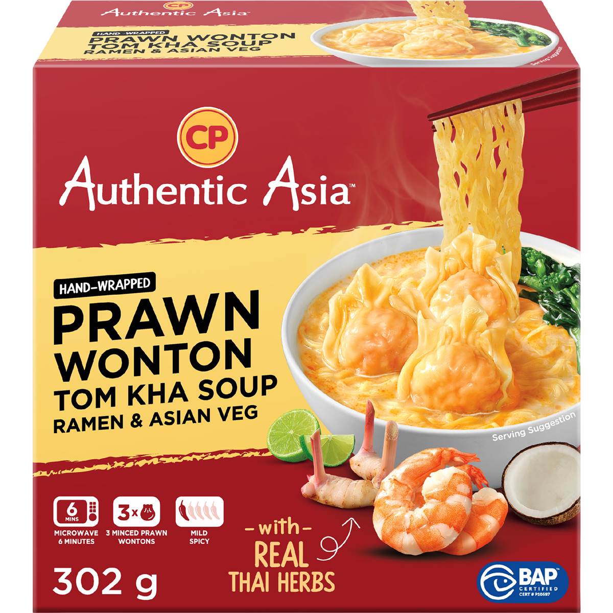 Authentic Asia Prawn Wonton Tom Kha Soup