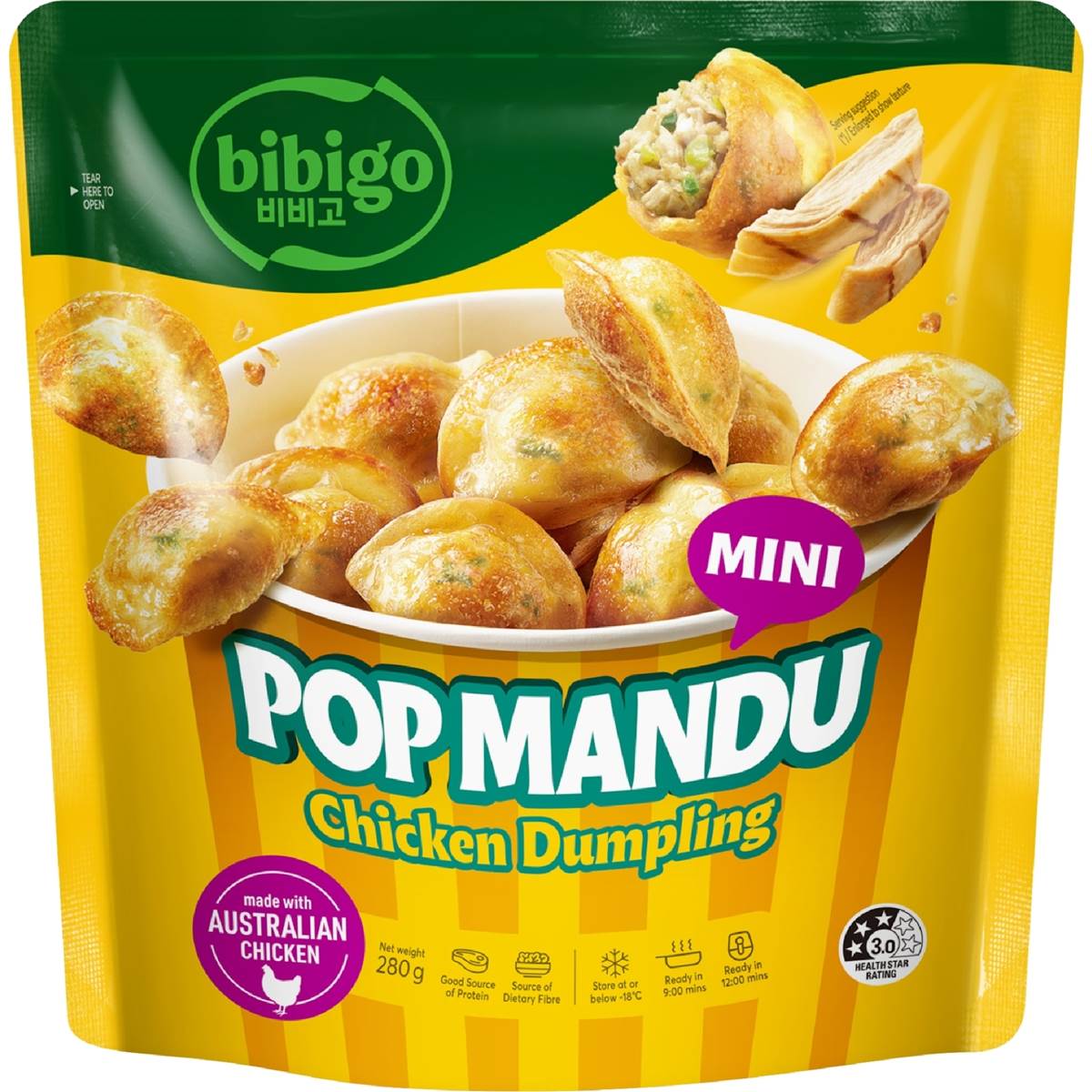 Bibigo Mini Pop Mandu Chicken Dumplings 280g – Woolworths
