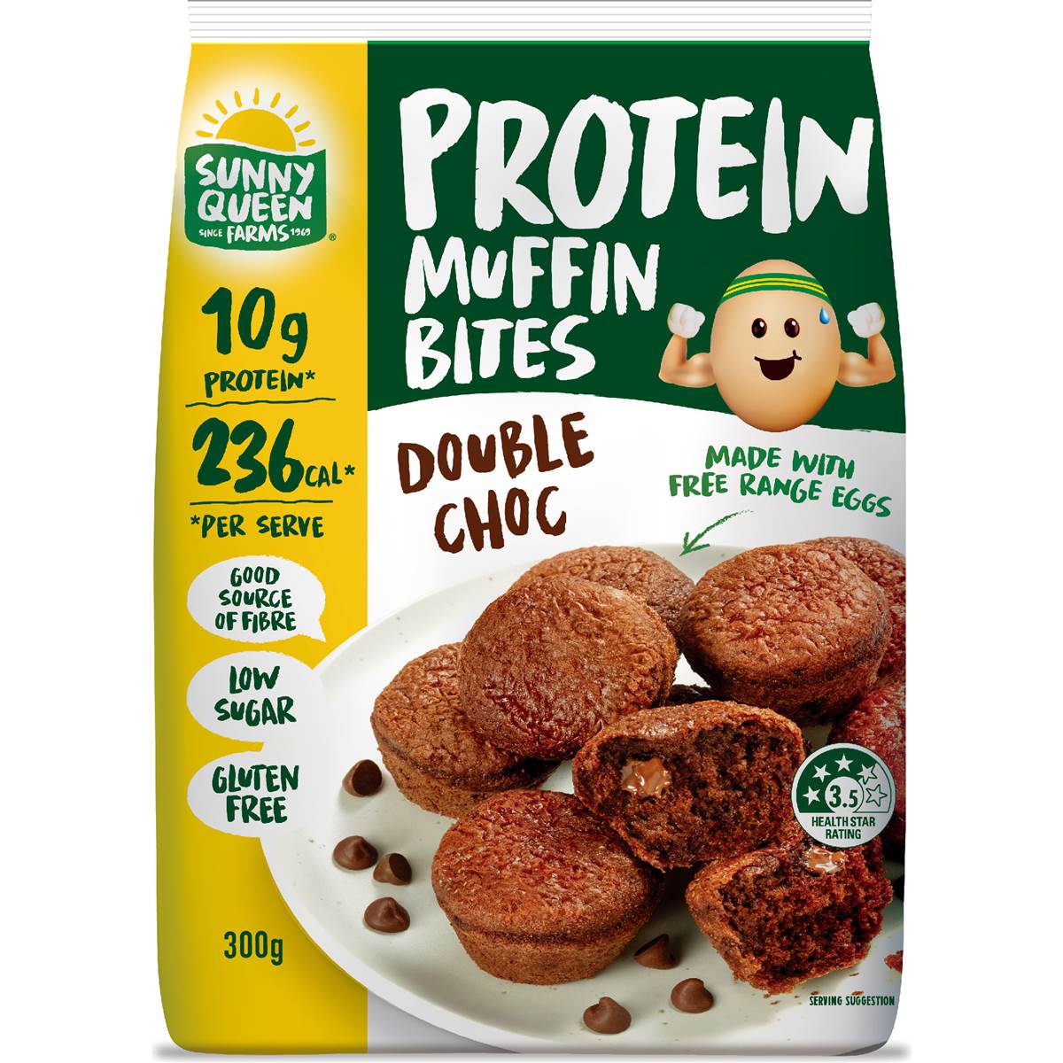 Sunny Queen Protein Muffin Bites Double Choc