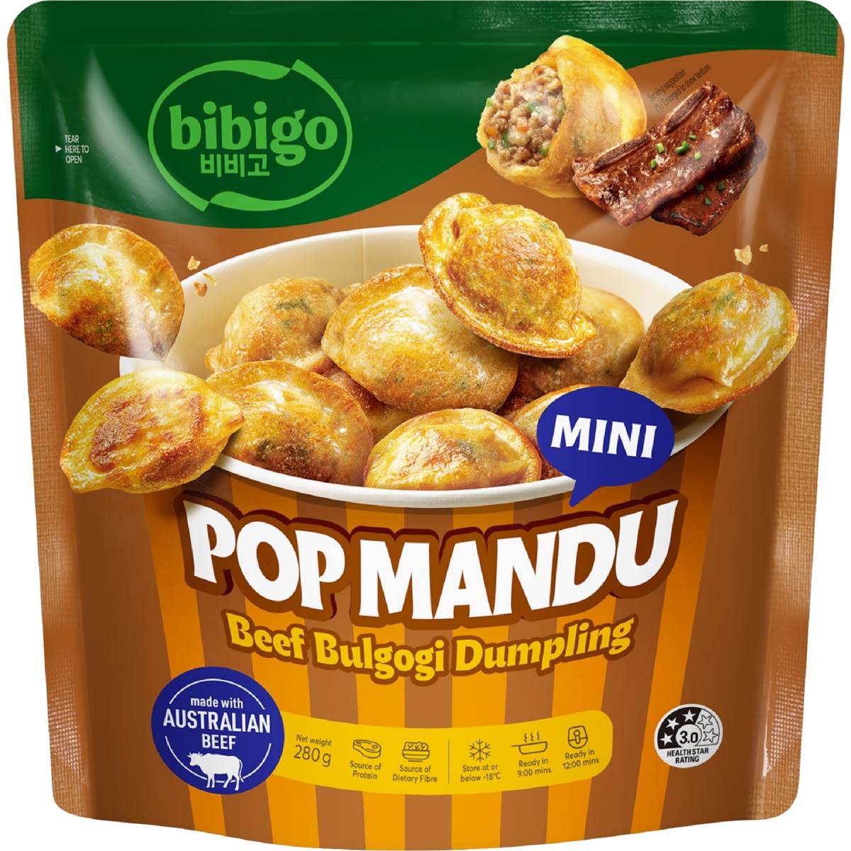 Bibigo Mini Pop Mandu Beef Bulgogi 280g – Woolworths
