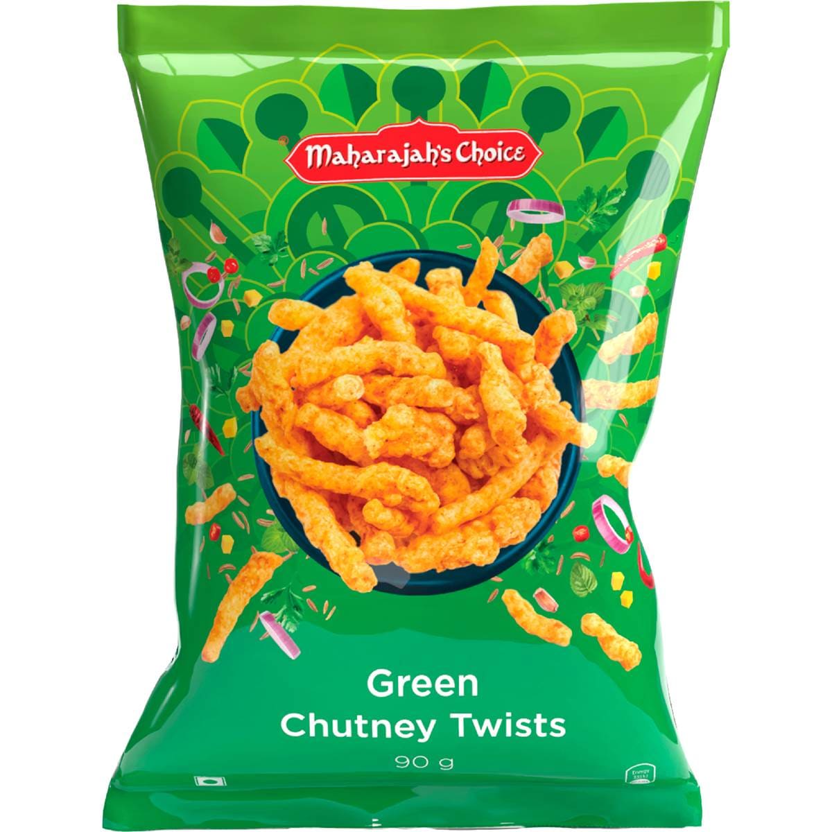 Maharajah's Choice Green Chutney Twists 90g