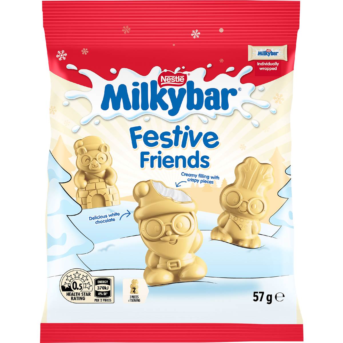 Nestle Milky Bar Festive Friends Chocolate 57g