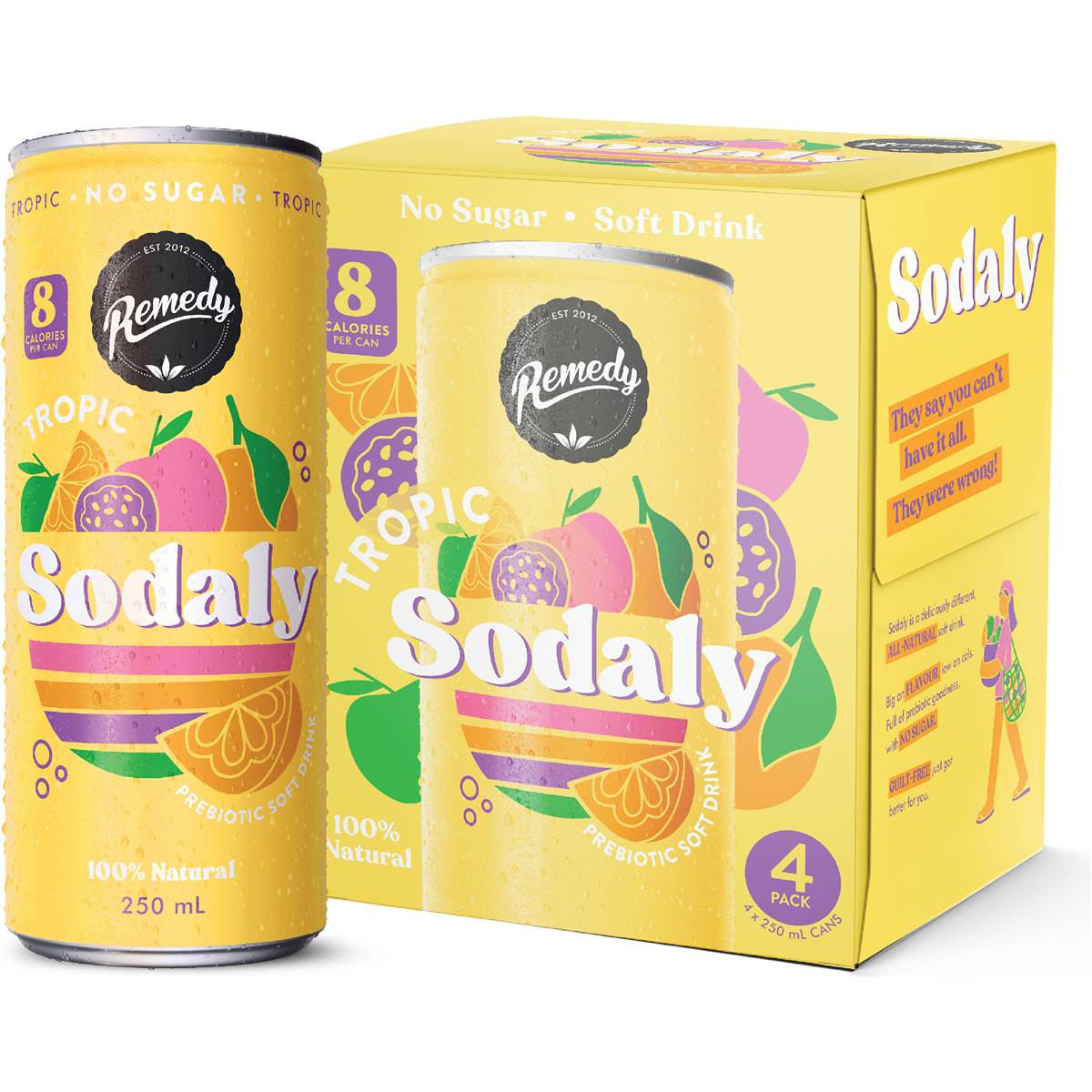 Remedy Sodaly Tropical Cans