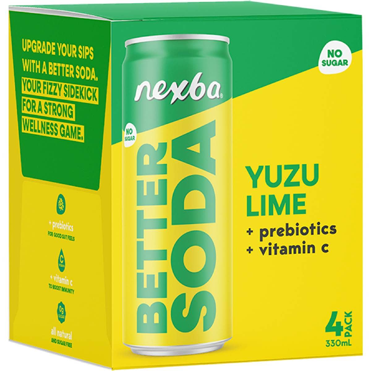 Nexba Better Soda Yuzu Lime Cans