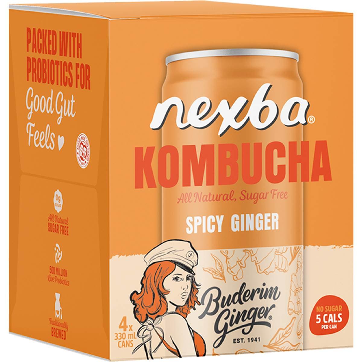 Nexba Buderim Ginger Spicy Kombucha