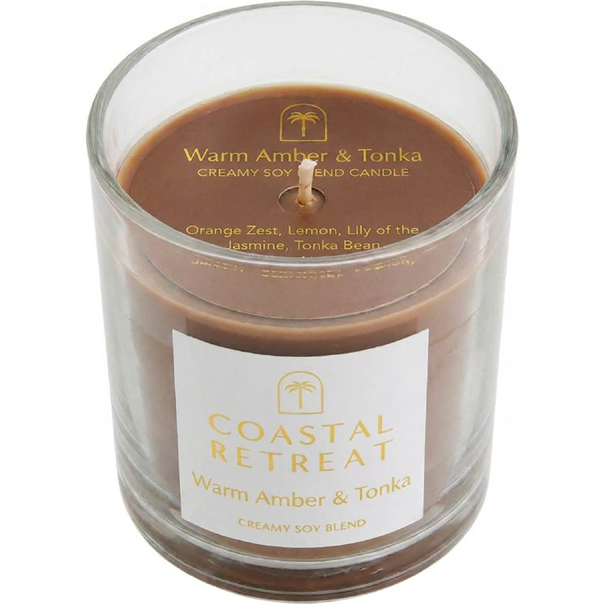 Coastal Retreat Creamy Soy Blend Candle Warm Amber & Tonka