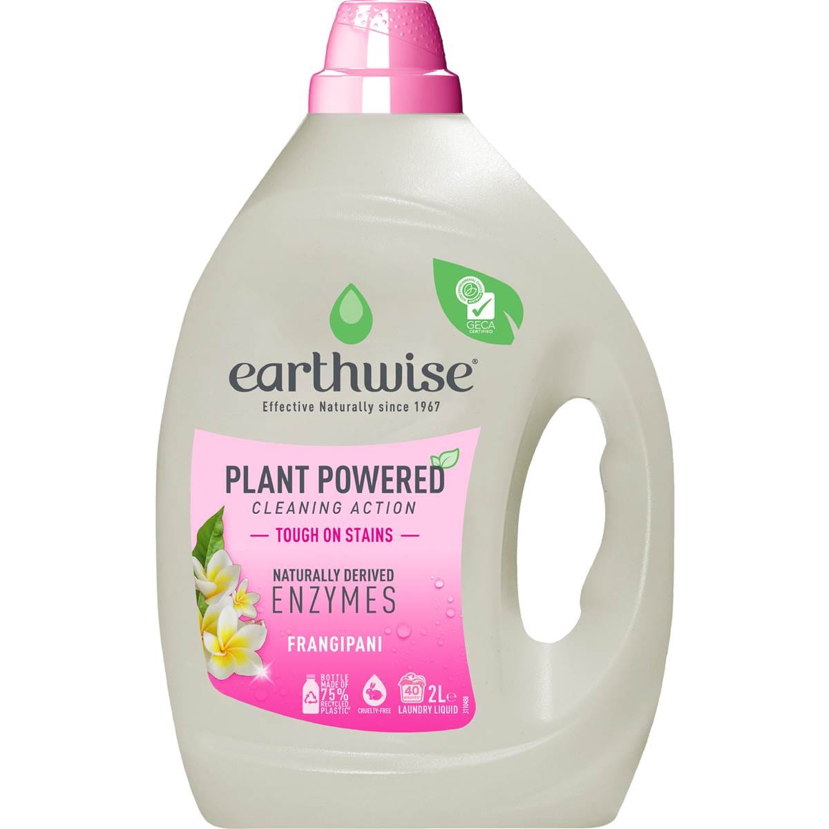 Earthwise Plant Powered Laundry Liquid Frangipani 2L – Woolworths