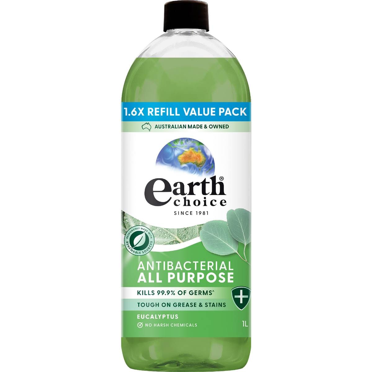 Earth Choice Antibacterial All Purpose Refill Eucalyptus 1L