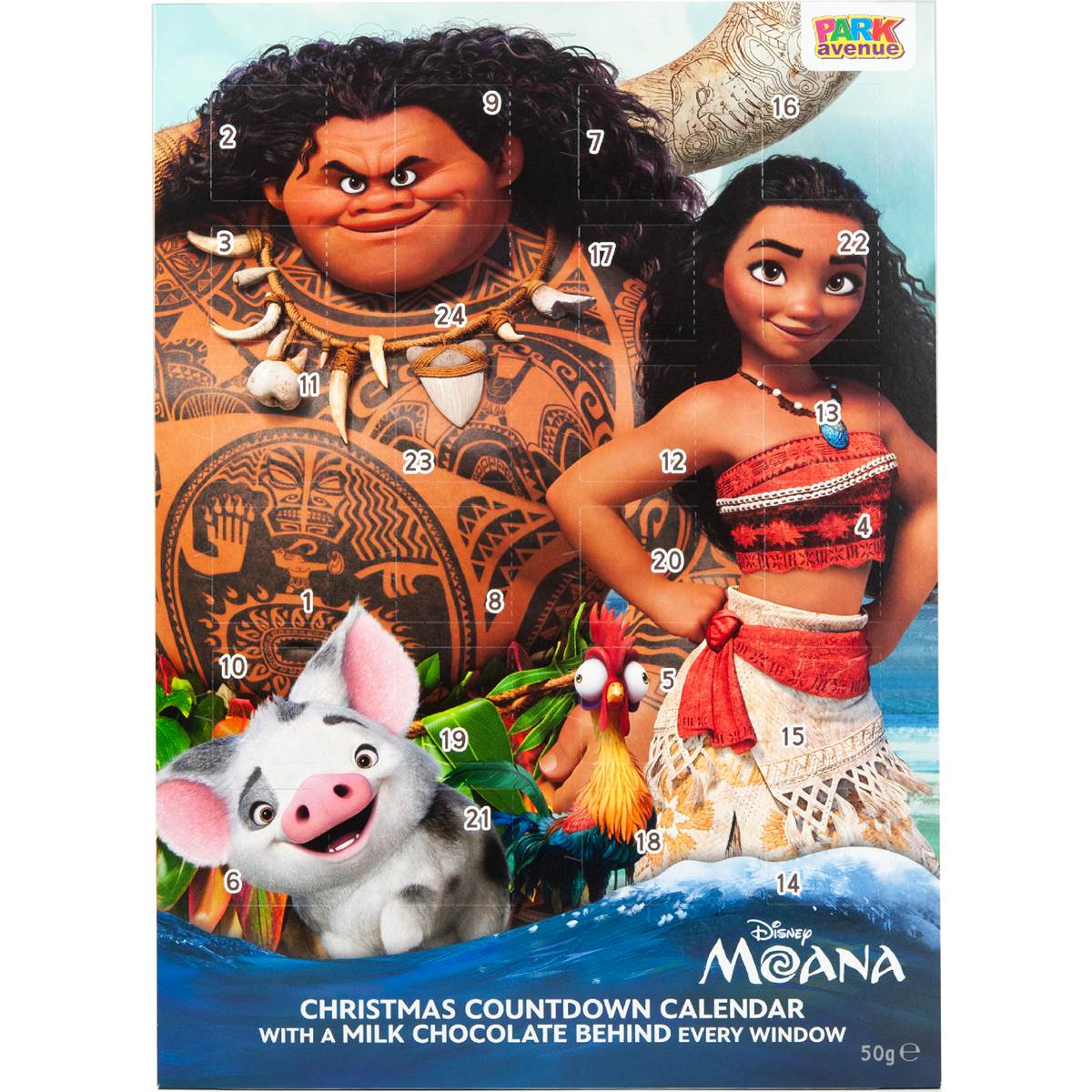 Park Avenue Moana Advent Calendar With Chocolate