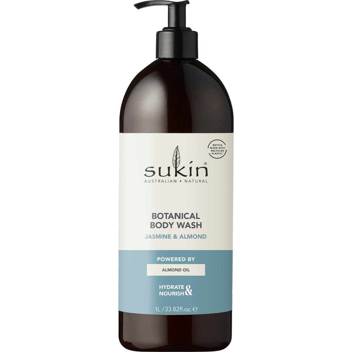Sukin Botanical Body Wash Jasmine & Almond 1L