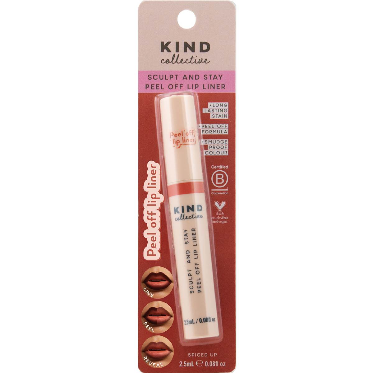 KIND Collective Sculpt & Stay Peel Off Lip Liner Spiced Up