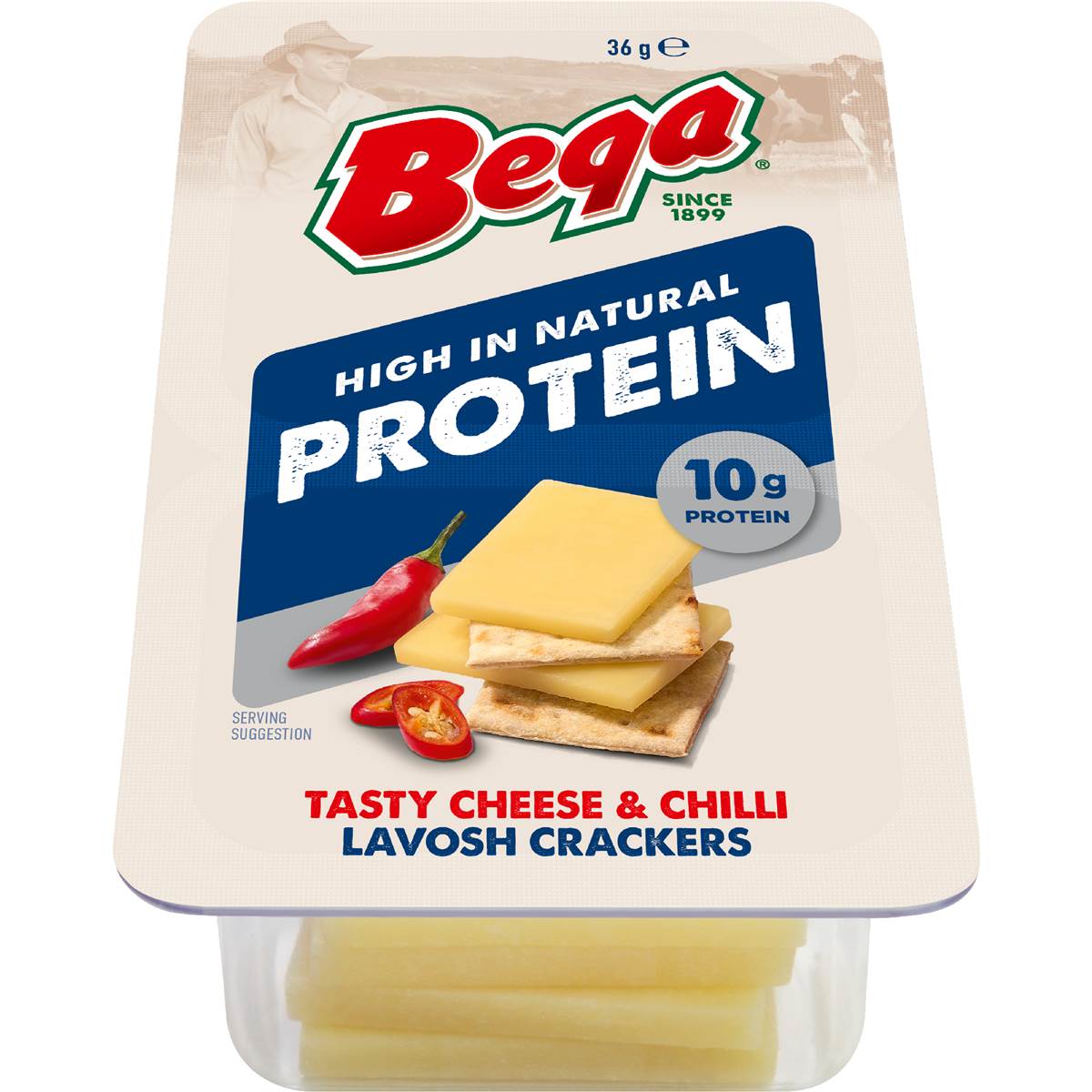 Bega Protein Cheese & Chilli Lavosh Crackers